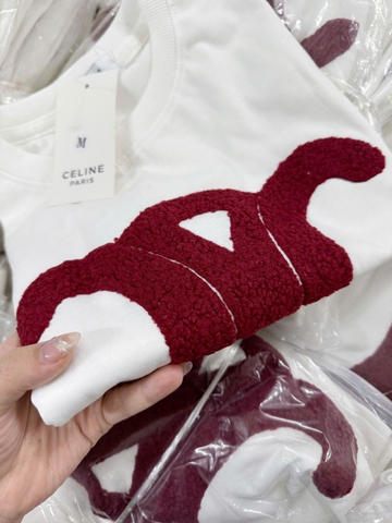 A190-Áo thun suông trắng thêu nổi