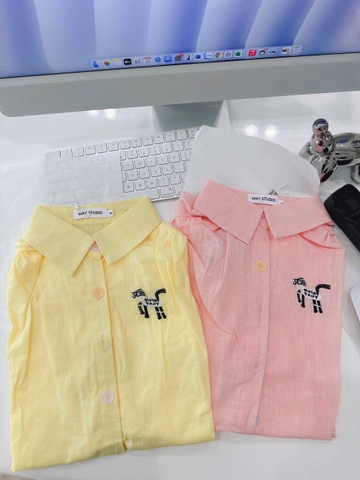 🌸 A319- ÁO SƠ MI TAY LIỀN THÊU CÚC NHIỂU MẦU 🌸