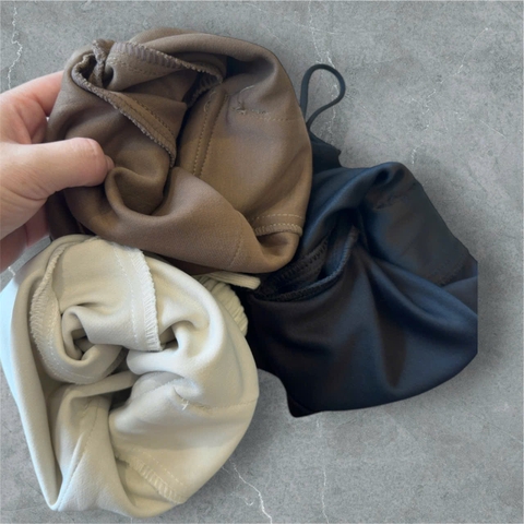 CB251- combo 2 quần short túi hộp chất nỉ mì bé trai màu basic