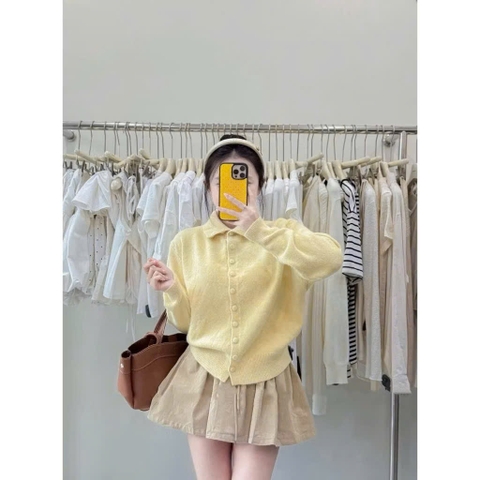 A551- Áo len cúc bọc quảng châu 4 màu chất len lông rất đẹp