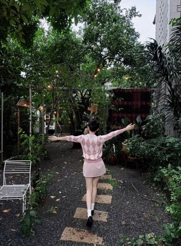 A792- Ao len trám Hồng dài tay full tem Camilla