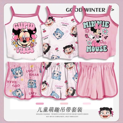 cB358- Combo 3 bộ tăm 2 dây bé trái màu trắng hồng