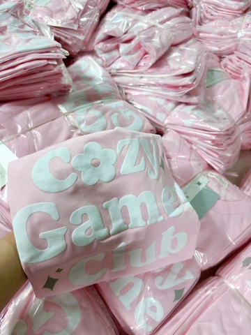 A225-Áo thun hồng in nổi hình hoa chất cotton dáng ôm vừa