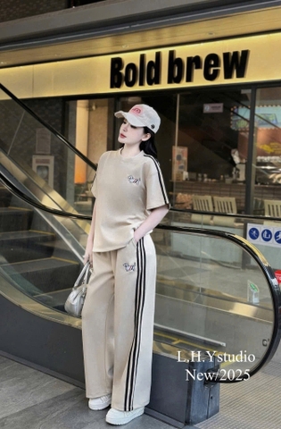 SET463- Set bộ ThOM thêu ngựa 3 màu quần suông