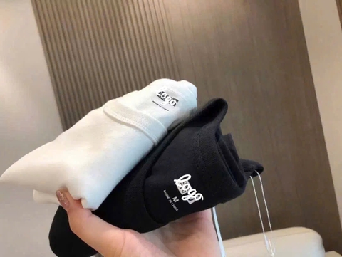 A420-Combo 2 áo thun dài tay đen trắng