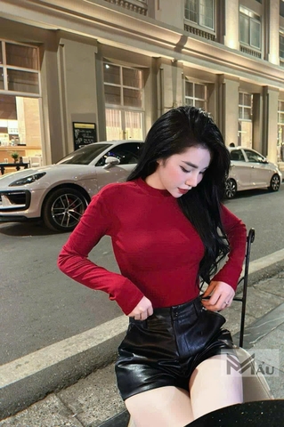 A378-Com bo 3 áo thun díp dài tay cổ kín