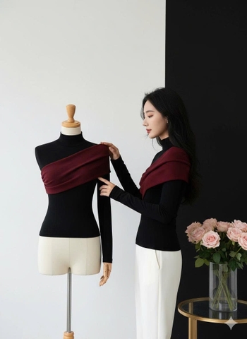 🌿 A460-+ÁO CỔ 3P CHOÀNG CHÉO VAI 🌿