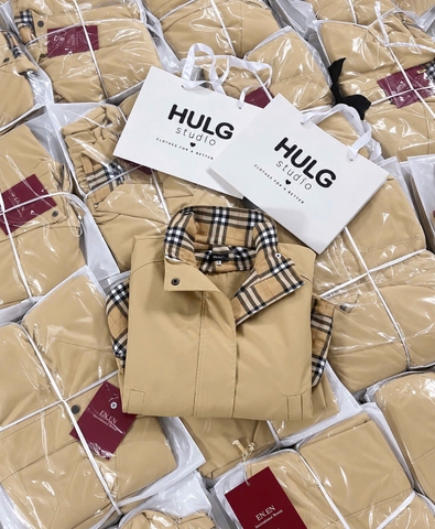 A766-Áo khoác kaki phối viền bo gấu