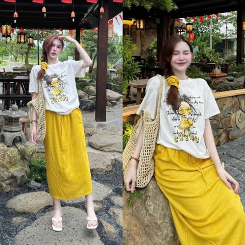 Set632- Bộ cotton zip trắng in cún dáng cộc