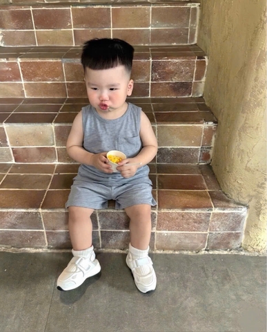 BT996- Combo 3 bộ balo màu trơn chất cotton siêu mát