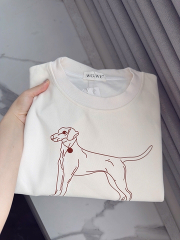 SET747- SET áo nỉ dài tay phối quần suông tặng kèm khăn rời