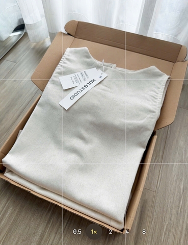 SET952-SET LIEN màu be cúc lưng dáng cộc