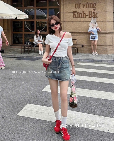 SET480-Set 3 áo zip lệch vai 3 màu trắng,đỏ đen có size