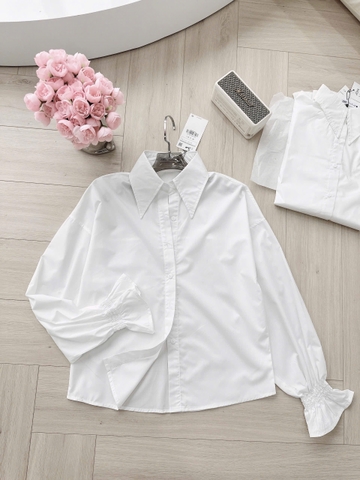 A245-Áo sơmi trắng chun tay basic