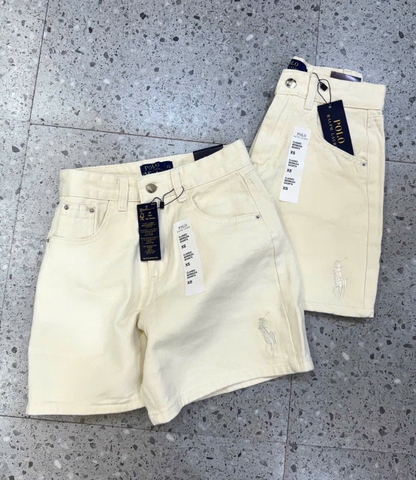 QUAN036- Quần JEANS đùi màu trắng full tem nhà máy