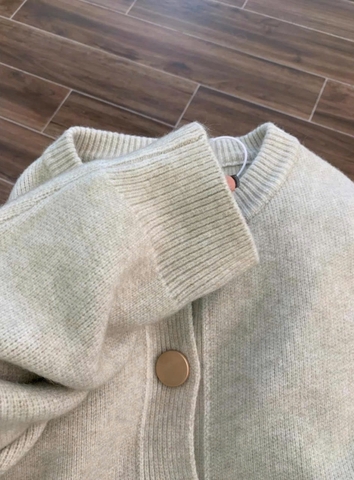 A392-Áo cadigan len be cúc đồng hàng Quảng Châu