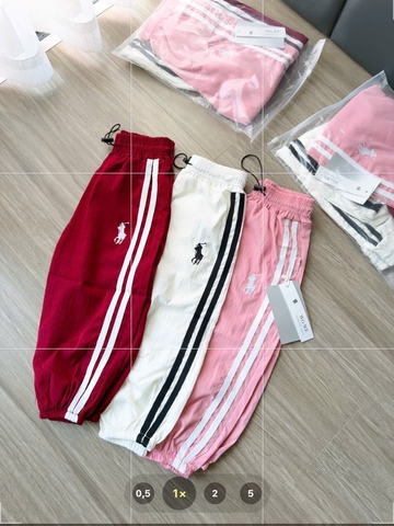 CB400-Combo 3 quần  gió tông hồng ch bé gái bo ống cạp chun co dãn