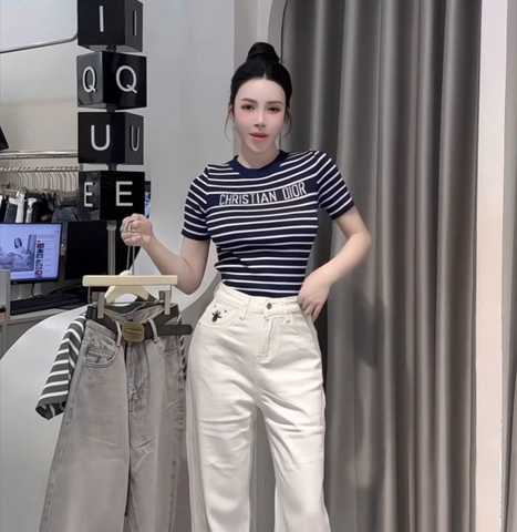 a365- Áo len C-RIS 4 màu cộc tay Quảng Châu dáng ôm