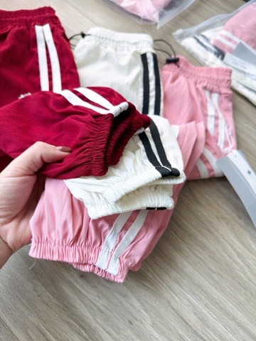 CB400-Combo 3 quần  gió tông hồng ch bé gái bo ống cạp chun co dãn