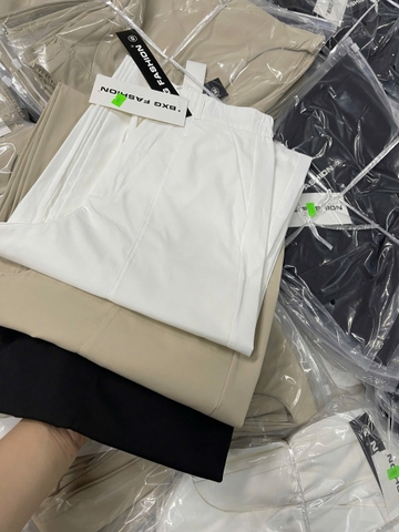 Quan068-Quần baggy cạp chun vải đũi mềm 3 màu
