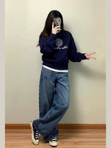 A398- Áo nỉ haida xanh than