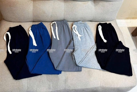 cb405- combo 5 quần cotton zip màu xanh than mềm mượt