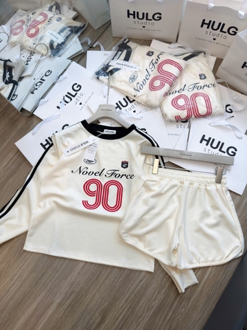 Set1051- Set áo nỉ số phối quần cộc