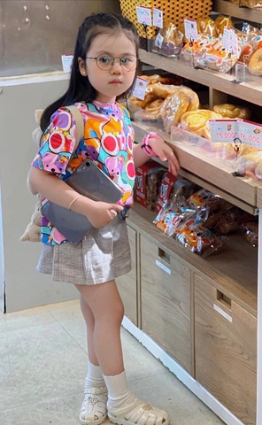 Áo phông đôi mẹ con GẤU SẮC MÀU