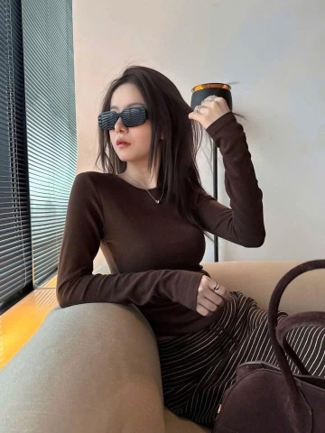 A439- Áo giữ nhiệt dài tay cổ tròn 5 màu