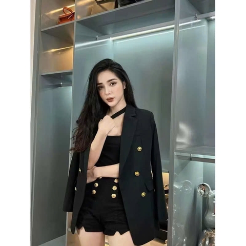 A145- Áo vest nữ  cúc đồng 2 lớp