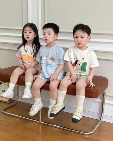 BT891- Bộ cotton mặc nhà 4 màu