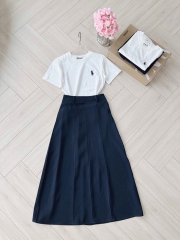 ☘️SET580- SET CHÂN VÁY TÍM THAN MIX ÁO THÊU 🌿