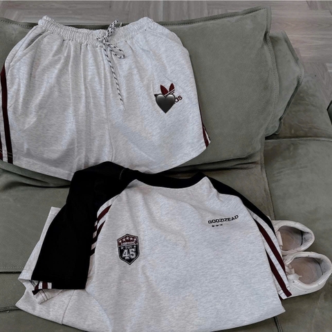 SET916-Bộ thun cộc xám đen phối viền ADD