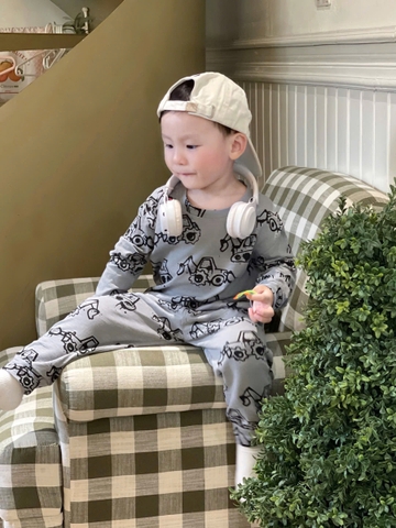 CB380-Combo 2 bộ thun xước dài tay ô tô bé trai