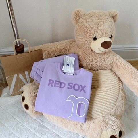 BN085- Bộ nỉ bông chữ 4 màu  trẻ em VNXK