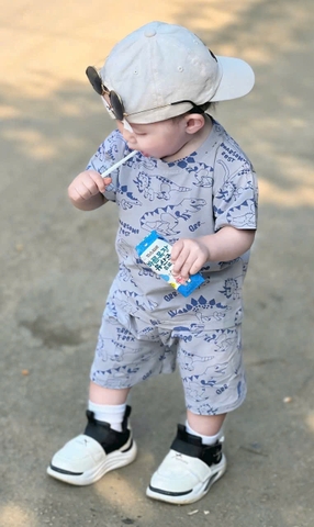 CB306-Combo 2 bộ cotton KHỦNG LONG MÀU in full cộc tay