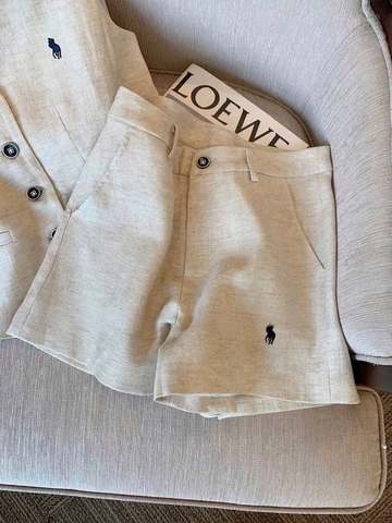 SET1020 -Set áo gile linen phối quần short