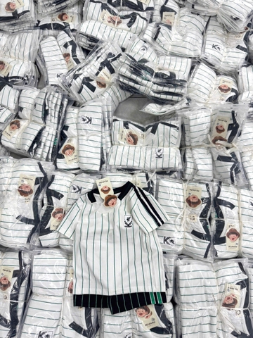 BT970-bộ HUY H,ieu XANH LÁ SỌC PHỐI CHẤT cotton lạnh