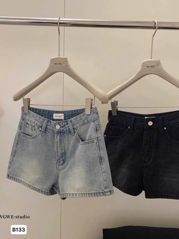 Quan060- quần short jean We chính phẩm 2 màu đen, khói