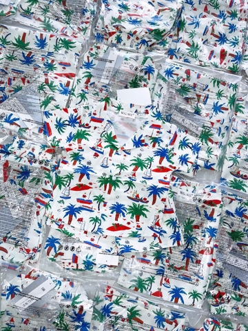 BT496- Bộ áo sơ mi đũi cây dừa sắc màu mix quần kaki