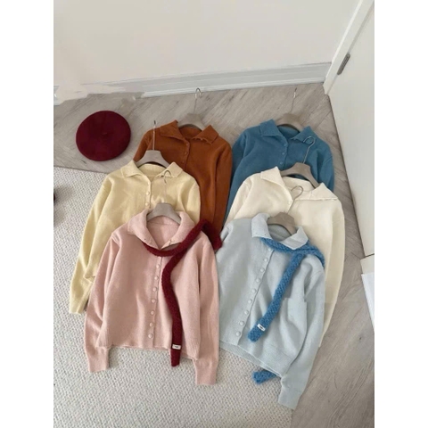 A551- Áo len cúc bọc quảng châu 4 màu chất len lông rất đẹp