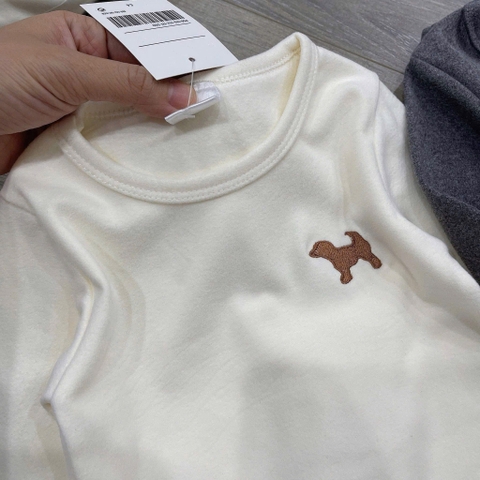 Bt692- Combo 3 bộ nỉ bông thêu tag con vật trẻ em