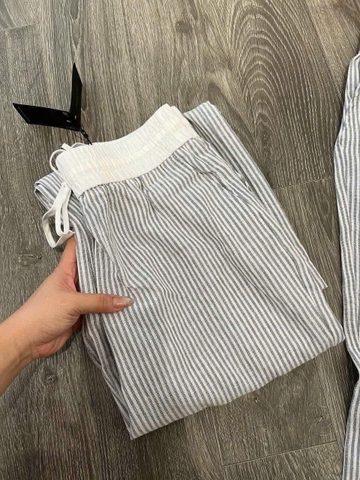 QUAN109-Quần kaki suông màu kẻ đen cạp cun co dãn hàng nahf máy đủ tem