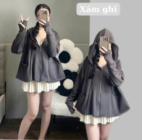 a215-Áo chống nắng chất UMI dẻo mềm,mũ to 6 màu freesize