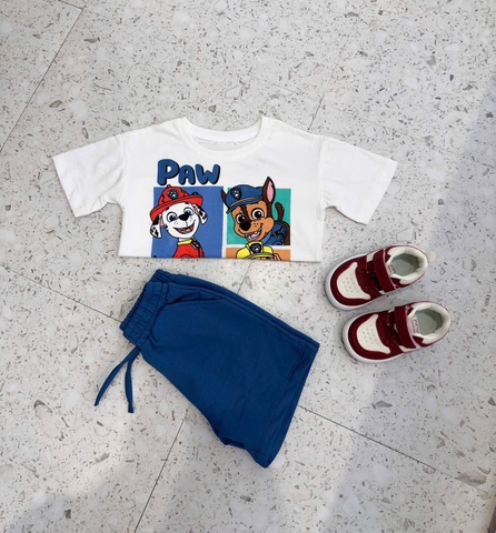 BT327- Bộ CỨU HỘ quần than cạp chun ao cotton mát