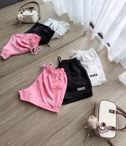 QUAN101- Set 3 quần short cộc cạp chun đen trắng hồng