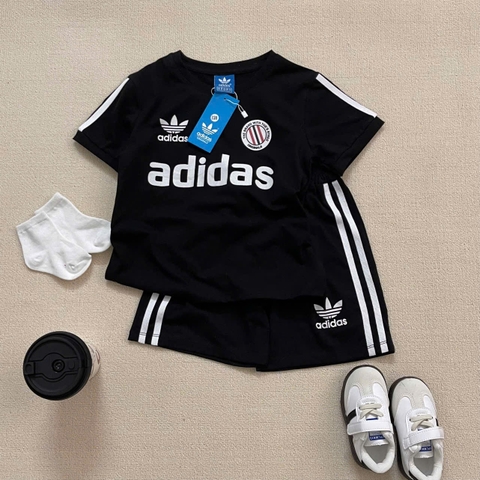 BT328-Bộ ĐÁT chữ 3 màu áo cotton mix quần cua