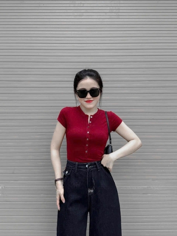 Quan038- quần jeans suông đậm chạy chỉ chất mềm tuí sau