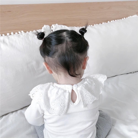 CB053- Combo 2 áo trắng dài tay basic trẻ em VNXK