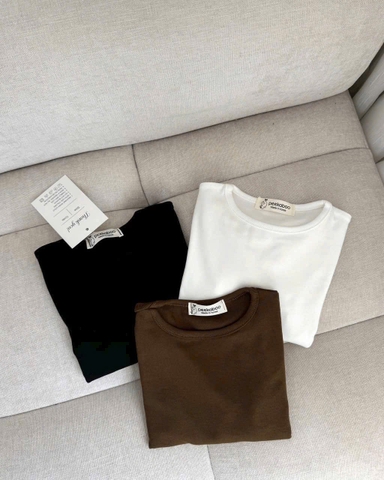 cb417- Combo 3 bộ cotton màu trơn dài tay